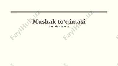 mushak to'qimasi — PPTX