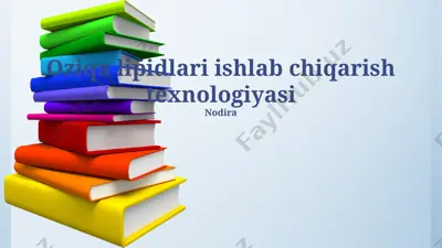 oziqa lipidlari ishlab chiqarish texnologiyasi — PPTX