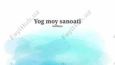 yoga sanoati taqdimoti — PPTX