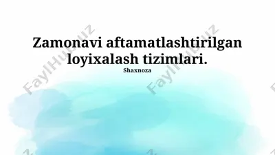 zamonaviy avtomatlashtirilgan dizayn tizimlari — PPTX
