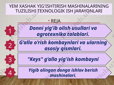 yem xashak yig'ishtirish mashinalari — PPTX