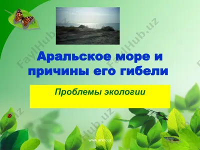 аральское море и причины его гибели — PPT