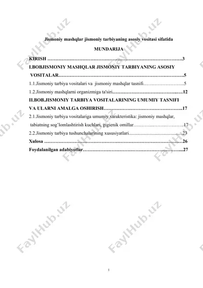 jismoniy mashqlar — DOCX