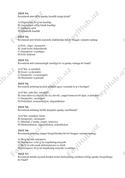 revmatoid artrit — DOCX