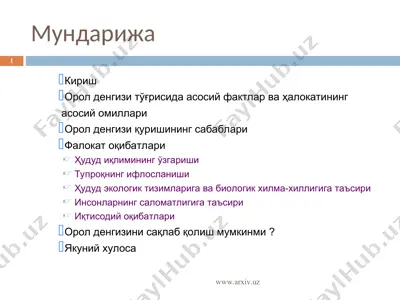 орол денгизи — PPT