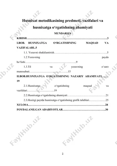 husnixat metodikasi — DOCX