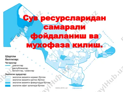 сув ресурсларидан самарали фойдаланиш ва мухофаза килиш — PPT