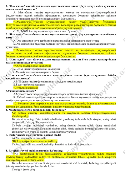 "ilk qadam" dasturi — DOCX