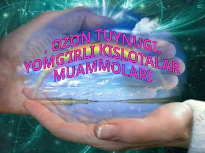 ozon tuynugi. yomg'irli kislotalar muammolari — PPTX