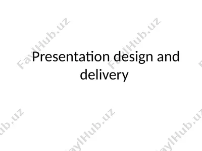 presentation design and delivery — PPTX