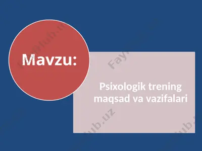 psixologik treninglar — PPTX