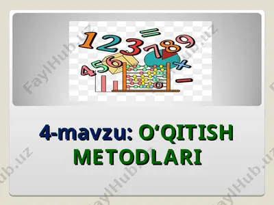o‘qitish metodlari — PPT