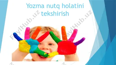 yozma nutq holatini tekshirish — PPTX