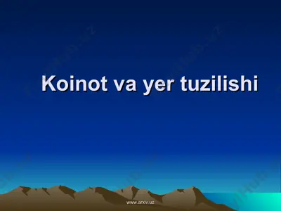 koinot va yer tuzilishi — PPT