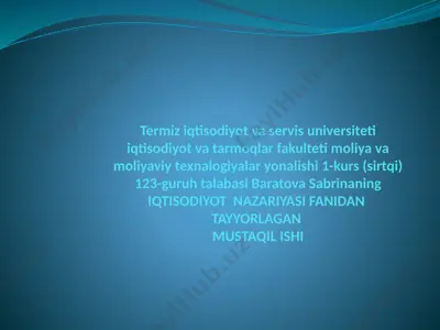 makroiqtisodiyot tahlili — PPTX