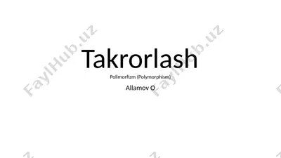polimorfizm (polymorphism) — PPTX