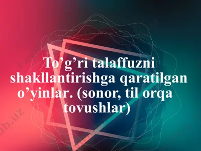 otlar o'yini — PPTX