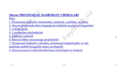 protsessual majburlov choralari — PPTX