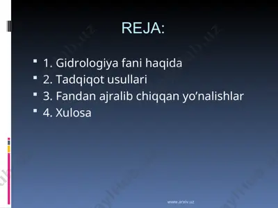 gidrologiya — PPT