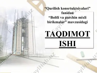 boltli va parchin mixli birikmalar — PPTX