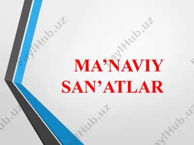 ma’naviy san’atlar — PPTX