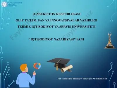 iqtisodiyot nazariyasi — PPTX