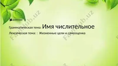 имя числительное — PPTX