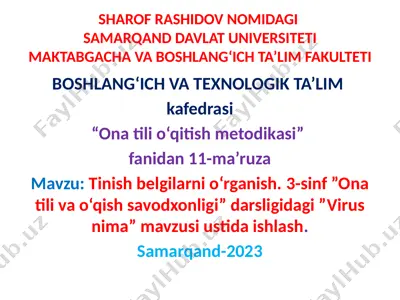 ona tili o‘qitish metodikasi — PPTX