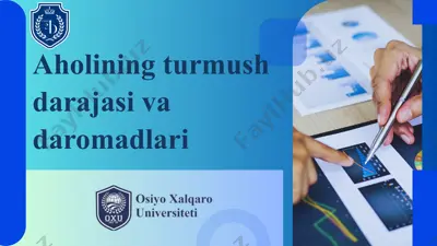 aholining turmush darajasi va daromadlari — PPTX