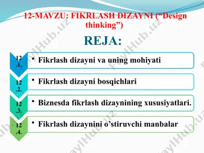 fikrlash dizayni ("design thinking") — PPTX