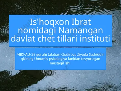 xayol haqida tushuncha — PPTX