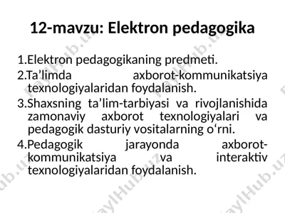 elektron pedagogika — PPTX