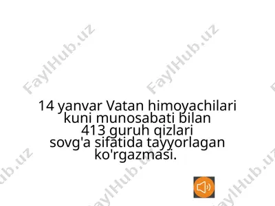vatan himoyachilari kuni munosabati bilan sovg'a — PPTX