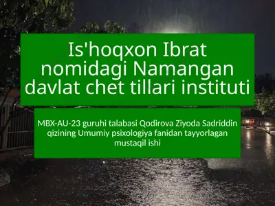 is'hoqxon ibrat nomidagi namangan davlat chet tillari instituti — PPTX