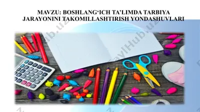 boshlang‘ich ta’limda tarbiya jarayonini takomillashtirish yondashuvlari — PPTX