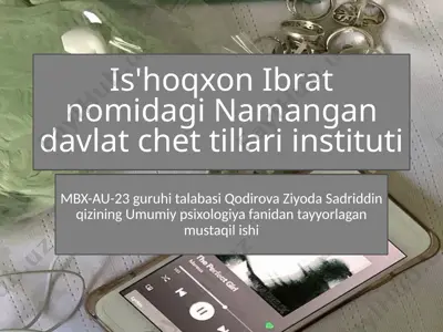 shaxsni o'rganish metodlari. emotsional holatlar. xarakter haqida tushuncha — PPTX