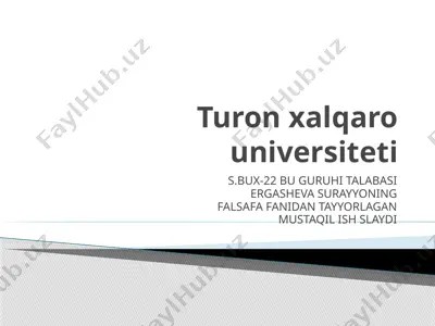 turon xalqaro universiteti — PPTX
