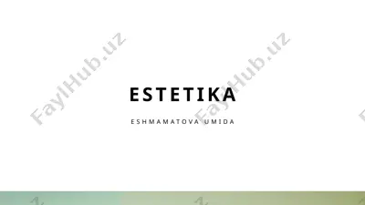 estetika — PPTX