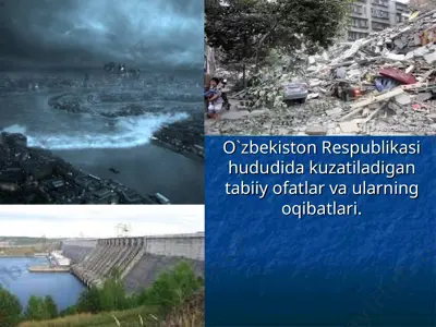 o`zbekiston respublikasi hududida kuzatiladigan tabiiy ofatlar va ularning oqibatlari — PPT