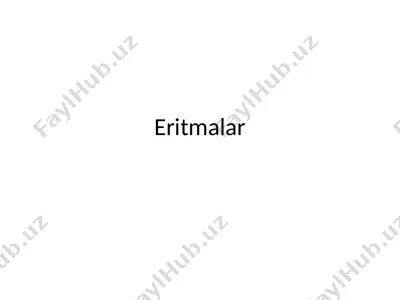 eritmalar — PPTX