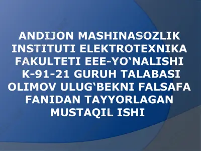 islom dini va uning oqimlari va yo’nalishlari — PPTX
