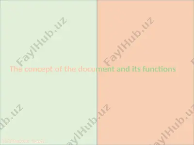 the concept of the document and its functions — PPTX