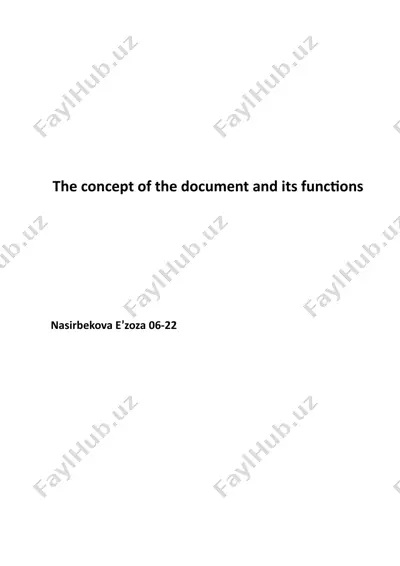 the concept of the document and its functions — PPTX
