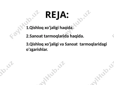 qishloq xoʻjaligi haqida — PPTX