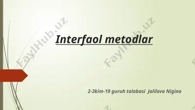interfaol metodlar — PPTX