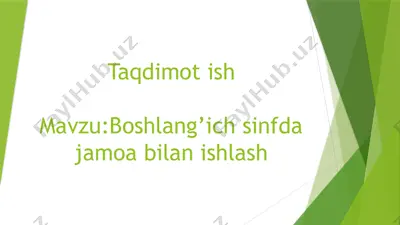 jamoa bilan ishlash — PPTX
