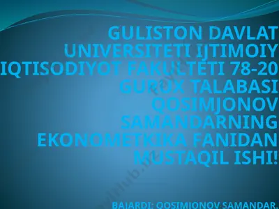 qishloq xo‘lajigi mahsulotlari — PPTX