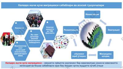 халқаро ишчи кучи миграцияси сабаблари ва асосий тушунчалари — PPTX