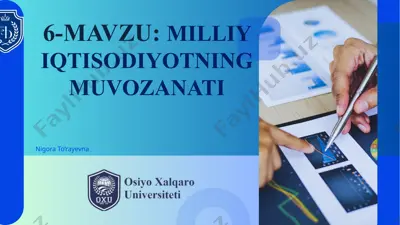 milliy iqtisodiyotning muvozanati — PPTX