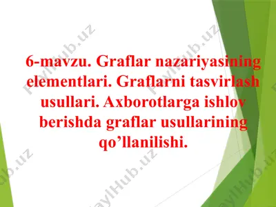 graflar nazariyasi — PPTX
